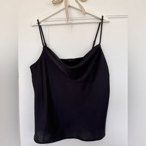Banana Republic Black Silky Cowl Neck Camisole Size Large